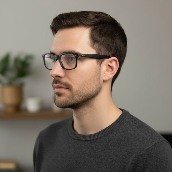 Ray-Ban RB5287 UNISEX Black 2000 Full Rim Optical/Prescription Eyeglasses Frame - Picture 2 of 16